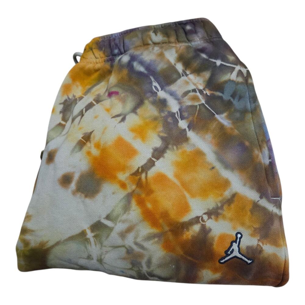 Jordan Essentials Mens Large Tie Dye Fleece Pants Joggers Multi Color Jumpman